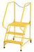 Vestil LAD-MM-3-G-YL Steel Maintenance Ladder 58 Degree 3 Grip Strut 24 in. Step Width 350 lb. Capacity Yellow