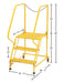 Vestil LAD-MM-3-G-YL steel maintenance ladder dimensions diagram