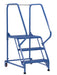 Vestil LAD-MM-3-G Steel Maintenance Ladder 58 Degree 3 Grip Strut 24 in. Step Width 350 lb. Capacity Blue