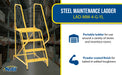Vestil LAD-MM-4-G-YL steel maintenance ladder feature overview 3