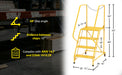 Vestil LAD-MM-4-G-YL steel maintenance ladder feature overview 2