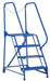 Vestil LAD-MM-4-G Steel Maintenance Ladder 58 Degree 4 Grip Strut 24 in. Step Width 350 lb. Capacity Blue