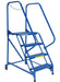 Vestil LAD-MM-4-P Steel Maintenance Ladder 58 Degree 4 Perforated 24 in. Step Width 350 lb. Capacity Blue
