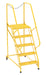 Vestil LAD-MM-5-G-YL Steel Maintenance Ladder 58 Degree 5 Grip Strut 24 in. Step Width 350 lb. Capacity Yellow