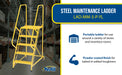 Vestil LAD-MM-5-P-YL steel maintenance ladder feature overview 3