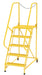 Vestil LAD-MM-5-P-YL Steel Maintenance Ladder 58 Degree 5 Perforated 24 in. Step Width 350 lb. Capacity Yellow