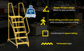 Vestil LAD-MM-6-P-YL steel maintenance ladder feature overview 2