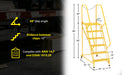 Vestil LAD-MM-6-P-YL steel maintenance ladder feature overview 3