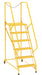 Vestil LAD-MM-6-P-YL Steel Maintenance Ladder 58 Degree 6 Perforated 24 in. Step Width 350 lb. Capacity Yellow