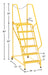 Vestil LAD-MM-6-P-YL steel maintenance ladder dimensions diagram