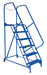 Vestil LAD-MM-6-P Steel Maintenance Ladder 58 Degree 6 Perforated 24 in. Step Width 350 lb. Capacity Blue
