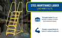 Vestil LAD-MM-7-G-YL steel maintenance ladder feature overview 3