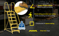 Vestil LAD-MM-7-G-YL steel maintenance ladder feature overview 1