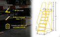 Vestil LAD-MM-7-G-YL steel maintenance ladder feature overview 2