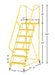 Vestil LAD-MM-7-G-YL steel maintenance ladder dimensions diagram