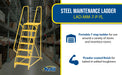 Vestil LAD-MM-7-P-YL steel maintenance ladder feature overview 3