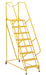 Vestil LAD-MM-8-P-YL Steel Maintenance Ladder 58 Degree 8 Perforated 24 in. Step Width 350 lb. Capacity Yellow