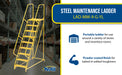Vestil LAD-MM-9-G-YL steel maintenance ladder feature overview 3