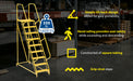 Vestil LAD-MM-9-G-YL steel maintenance ladder feature overview 2