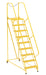 Vestil LAD-MM-9-G-YL Steel Maintenance Ladder 58 Degree 9 Grip Strut 24 in. Step Width 350 lb. Capacity Yellow