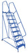 Vestil LAD-MM-9-P Steel Maintenance Ladder 58 Degree 9 Perforated 24 in. Step Width 350 lb. Capacity Blue