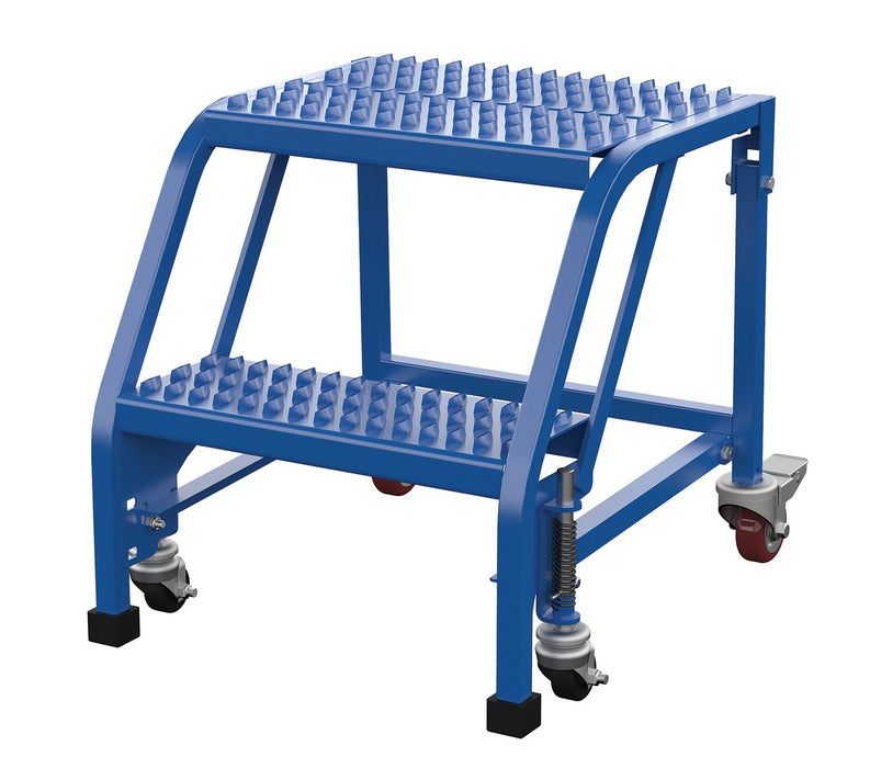 Vestil LAD-PW-18-2-G-NHR Steel Standard Slope Ladder No Handrail 58 Degree 2 Grip Strut 16-13/16 in. Step Width 350 lb. Capac