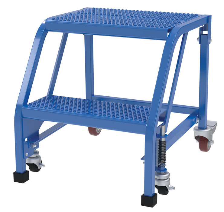Vestil LAD-PW-18-2-P-NHR Steel Standard Slope Ladder No Handrail 58 Degree 2 Perforated 16-13/16 in. Step Width 350 lb. Capac