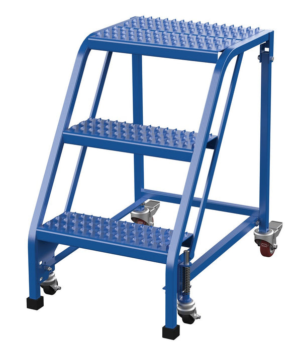 Vestil LAD-PW-18-3-G-NHR Steel Standard Slope Ladder No Handrail 58 Degree 3 Grip Strut 16-13/16 in. Step Width 350 lb. Capac
