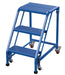 Vestil LAD-PW-18-3-P-NHR Steel Standard Slope Ladder No Handrail 58 Degree 3 Perforated 16-13/16 in. Step Width 350 lb. Capac