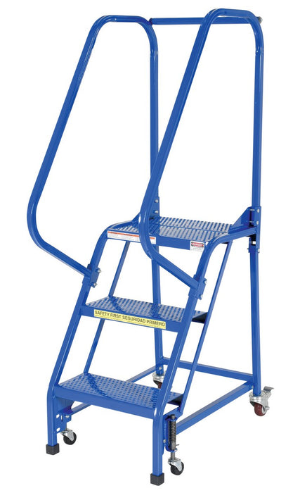 Vestil LAD-PW-18-3-P steel standard slope ladder - view 2