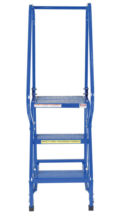 Vestil LAD-PW-18-3-P steel standard slope ladder - view 3