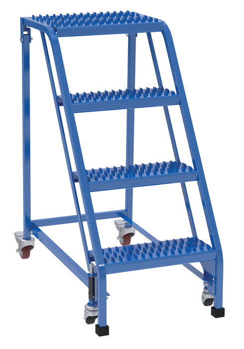 Vestil LAD-PW-18-4-G-NHR Steel Standard Slope Ladder No Handrail 58 Degree 4 Grip Strut 16-13/16 in. Step Width 350 lb. Capac