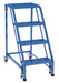 Vestil LAD-PW-18-4-G-NHR Steel Standard Slope Ladder No Handrail 58 Degree 4 Grip Strut 16-13/16 in. Step Width 350 lb. Capac