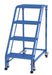 Vestil LAD-PW-18-4-P-NHR Steel Standard Slope Ladder No Handrail 58 Degree 4 Perforated 16-13/16 in. Step Width 350 lb. Capac