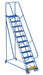 Vestil LAD-PW-26-11-G Steel Standard Slope Ladder 58 Degree 11 Grip Strut 23-9/16 in. Step 350 lb. Capacity Blue