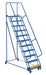 Vestil LAD-PW-26-12-G Steel Standard Slope Ladder 58 Degree 12 Grip Strut 23-9/16 in. Step 350 lb. Capacity Blue