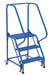 Vestil LAD-PW-26-3-P Steel Standard Slope Ladder 58 Degree 3 Perforated 23-9/16 in. Step 350 lb. Capacity Blue