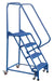 Vestil LAD-PW-26-4-G Steel Standard Slope Ladder 58 Degree 4 Grip Strut 23-9/16 in. Step 350 lb. Capacity Blue