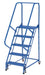 Vestil LAD-PW-26-5-P Steel Standard Slope Ladder 58 Degree 5 Perforated 23-9/16 in. Step 350 lb. Capacity Blue