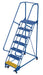 Vestil LAD-PW-26-7-G Steel Standard Slope Ladder 58 Degree 7 Grip Strut 23-9/16 in. Step 350 lb. Capacity Blue