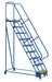 Vestil LAD-PW-26-9-G Steel Standard Slope Ladder 58 Degree 9 Grip Strut 23-9/16 in. Step 350 lb. Capacity Blue