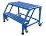 Vestil LAD-PW-32-2-G-NHR Steel Standard Slope Ladder No Rail 58 Degree 2 Grip Strut 30-1/4 in. Step Width 350 lb. Capacity Bl