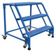 Vestil LAD-PW-32-3-P-NHR Steel Standard Slope Ladder No Rail 58 Degree 3 Perforated 30-1/4 in. Step Width 350 lb. Capacity Bl