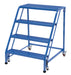 Vestil LAD-PW-32-4-G-NHR Steel Standard Slope Ladder No Rail 58 Degree 4 Grip Strut 30-1/4 in. Step Width 350 lb. Capacity Bl