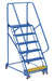 Vestil LAD-PW-32-6-P Steel Standard Slope Ladder 58 Degree 6 Perforated 30-1/4 in. Step Width 350 lb. Capacity Blue