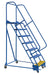 Vestil LAD-PW-32-7-G Steel Standard Slope Ladder 58 Degree 7 Grip Strut 30-1/4 in. Step Width 350 lb. Capacity Blue