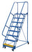 Vestil LAD-PW-32-8-G Steel Standard Slope Ladder 58 Degree 8 Grip Strut 30-1/4 in. Step Width 350 lb. Capacity Blue