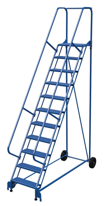 Vestil LAD-RAF-11-24-P Steel Roll-A-Fold Ladder 58 Degree 11 Perforated 23-9/16 in. Step Width 350 lb. Capacity Blue