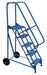 Vestil LAD-RAF-5-G Steel Roll-A-Fold Ladder 58 Degree 5 Grip Strut 16-13/16 in. Step Width 350 lb. Capacity Blue