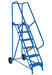 Vestil LAD-RAF-6-P Steel Roll-A-Fold Ladder 58 Degree 6 Perforated 16-13/16 in. Step Width 350 lb. Capacity Blue
